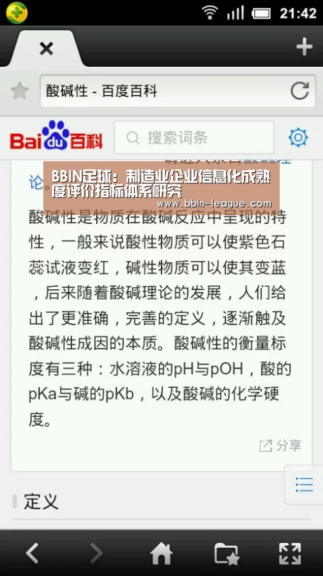 BBIN足球:制造业企业信息化成熟度评价指标体系研究(图1) BBIN足球